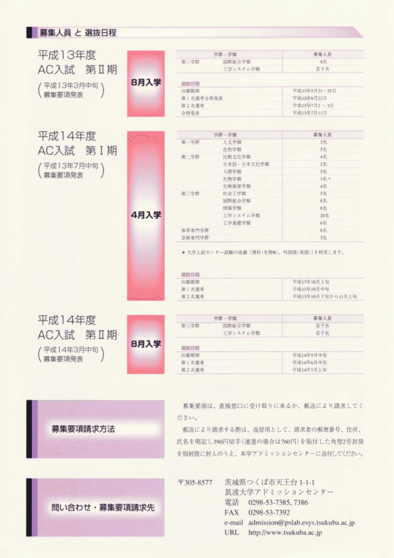 ＡＣ入試リーフレット 平成１５年度版3