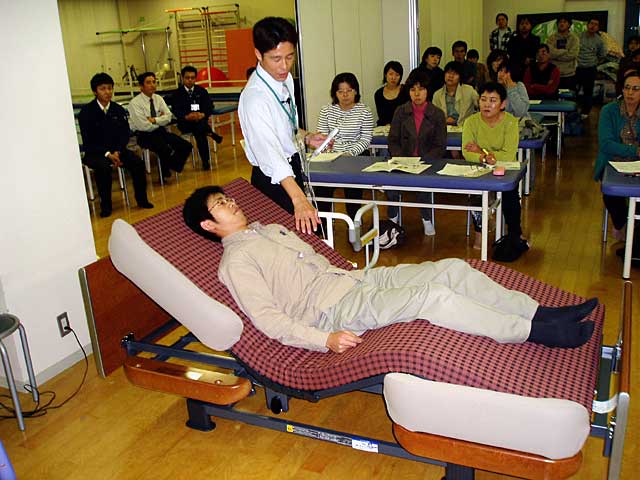電動ベッド適応の指導