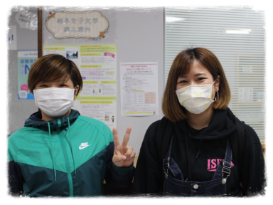 沖縄女子短期大学の対面授業を部分的に開始し学生達が校舎に戻ってきました。