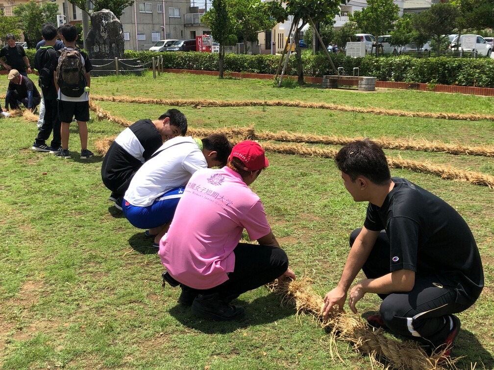与那原 大綱曳 東浜地区 綱作り