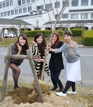 ソメイヨシノの苗木を植樹しました