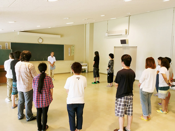 入所の集い:所長よりお言葉をいただきました